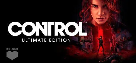 کاور بازی Control Ultimate Edition با چهره جسی فیدن و صحنهای سرخرنگ از دنیای بازی