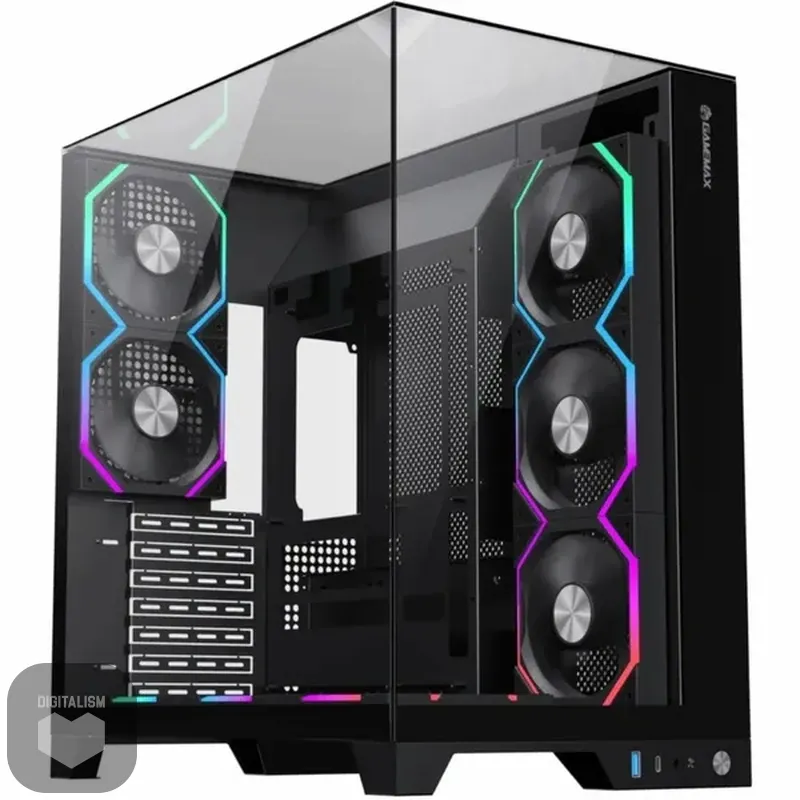 کیس گیمینگ GameMax Infinity Pro Black پانورامیک با گارانتی 24 ماهه